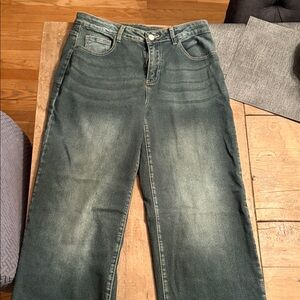 Flamingo soft and stretchy Women's Relaxed Fit Green Jeans